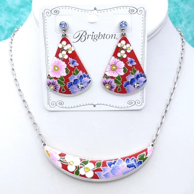 Juego de collar y pendientes Brighton Blossom Hill Rouge nuevo con etiquetas joyas de $206 Foto 1 de 4