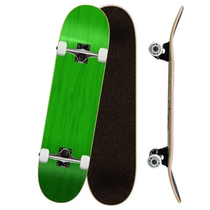 Patineta completa Yocaher en blanco 7,75" - manchada verde - Imagen 1 de 6