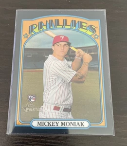 2021 Heritage High Number Mickey Moniak Rookie BLACK REFRACTOR  /72 PHILLIES SP - Picture 1 of 2