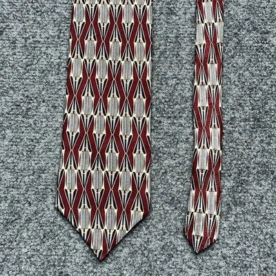 Vintage Cambridge Classics Geometric Silk Neck Tie Men's 58" - Image 1 of 4