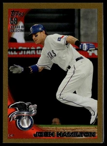 2010 Topps Update #US-140 Josh Hamilton Gold #/2010 - Picture 1 of 2