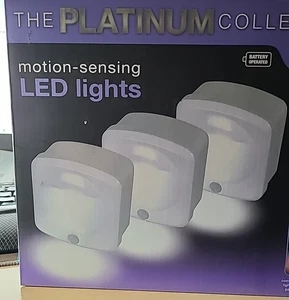 Indoor Outdoor Motion Sensing Night Lights LED 3-Pack Motion Activated - Picture 1 of 5