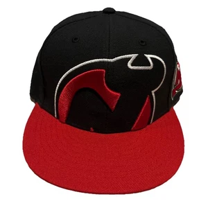 New Jersey Devils 47 Marke NHL Hockey Mütze Kappe (Erwachsene Druckknopflasche) schwarz rot neu ohne Etikett - Bild 1 von 9