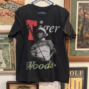 Tiger Woods Goat Crew Shirt Black Vintage Y2k Tour Rap Tee Rock Grunge Medium - Bild 1 von 6