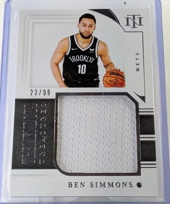 2021-22 National Treasures Tremendous Treasures Patch- Ben Simmons /99 Nets! - Image 1 of 2