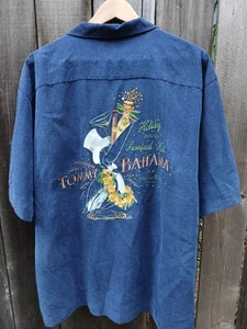Tommy Bahama Blue Holiday Survival Kit 2004 Fits The Bill bestickt 100 % Seide - Bild 1 von 10