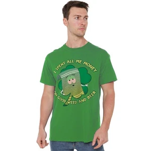 South Park St. Patrick'S Day Towelie Spent Money T-Shirt S-4XL, Kelly Green - Picture 1 of 6