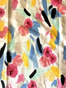 Kate Spade  New York Colorful Paintball Flower Shower Curtain NWOT - Picture 1 of 4