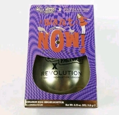 X Revolution Willy Wonka “I Want It Now” Golden Egg Highlighter Illuminateur New - Image 1 of 4