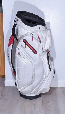 MAXFLI Honors Cart Golf Bag White 14-Way 11 Pockets - Image 1 of 4