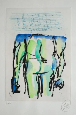 Markus Lüpertz Kunst Regeln geben Neoexpressionismus aqua Radierung Buch 2005 EA - Bild 1 von 4