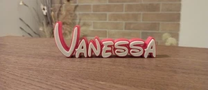 VANESSA PERSONALIZE DISNEY NAME PLATE SIGN CUSTOM DOOR TAG FONT WALL BEDROOM - Picture 1 of 1