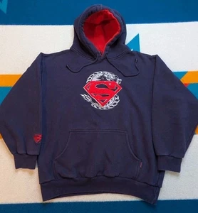 Sudadera con Capucha Superman 2001 DC Comics Warner Bros Bordada Dragón Grande De Colección - Imagen 1 de 6