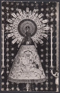 Tarjeta Santa Antigua Postale de la Virgen del Pilar Santino Imagen Pieuse Estampa - Imagen 1 de 1