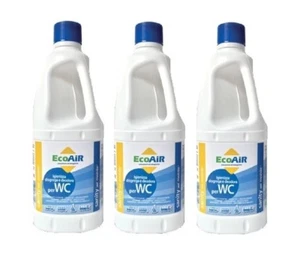 DISGREGANTE SANITY 1 LITRO WC AQUE NERE CAMPER COMPARABILE AQUA KEM - 3 PEZZI - Foto 1 di 1
