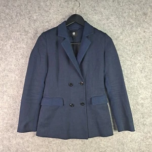 G-Star Raw Jacket Womens Extra Small Blue Vodan Double Breasted Blazer NEW 7085 - Picture 1 of 13