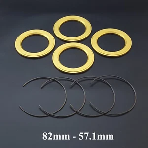 Hub centric ring set BBS wheels 82 mm 57.1 mm aluminium spigot RC RK CH RX LM RS - Picture 1 of 2