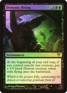 MTG FOIL Demonic Rising - Avacyn Restored #94 - Picture 1 of 1