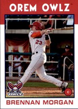 2016 Orem Owlz Grandstand 21 Brennan Morgan Peachtree City Georgia Baseball Card