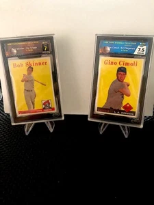 Paquete de violonchelo de béisbol 1958 Topps SMC 7,5 casi nuevo + ¡Gino Cimoli-ed Fitzgerald #1382! - Imagen 1 de 3