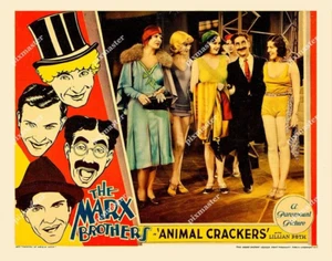 MARX BROTHERS in ANIMAL CRACKERS 1930 GROUCHO HARPO 11 x 14 LOBBY SCENE CARD - Bild 1 von 1