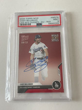 2020 Topps Now CODY BELLINGER Signed DODGERS WORLD SERIES Red # 06/10 PSA 9 AUTO