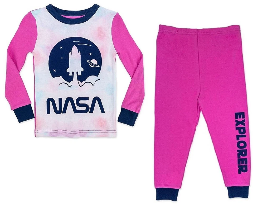 Pijama de algodón ajustado 2 piezas NASA Space Explorer para niñas talla XS 4 grande 10 nuevo con etiquetas Foto 1 de 1