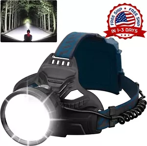Linterna Recargable Brillante LED Lámpara de Cabeza Impermeable USB Zoom 4 Modos - Imagen 1 de 8