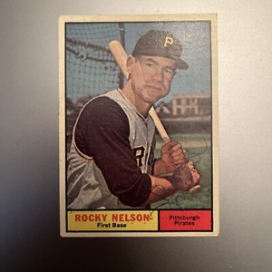 ROCKY NELSON 1961 TOPPS AUTOGRAPHED SIGNED AUTO BASEBALL CARD