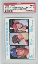MIKE SCHMIDT RC 1973 Topps #615 PSA 8 NM-MT RON CEY-Rookie 3rd basemen
