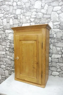 Antiguo gabinete de pared alemán de madera gabinete de baño gabinete colgante alrededor de 1850 Foto 1 de 4
