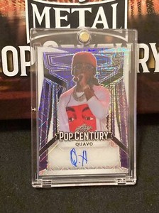 QUAVO 2023 LEAF METAL POP CENTURY 1ST POP CENTURY AUTO PURPLE MOJO PRIZM SSP#/7