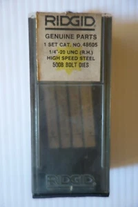 Genuine RIDGID 48605 1/4"-20 UNC RH High Speed Steel 500B Bolt Die Set - Picture 1 of 3