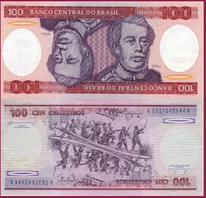 L034 BRASIL 100 CRUZEIROS 1984 P-198B SIN CIRCULAR - Imagen 1 de 1