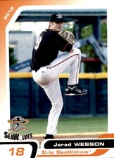 2012 Erie SeaWolves Grandstand #34 Jared Wesson Tupelo Mississippi Baseball Card