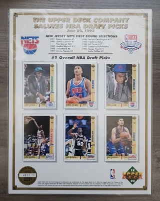 [x1] 1992 UPPER DECK SALUTES NBA DRAFT PICKS Limited Ed. /7k - Image 1 of 2