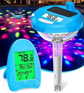 DeeprBlu Solar Digital Pool Thermometer Wireless | Floating Thermometer with ... - Picture 1 of 7