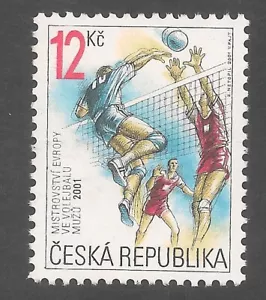 Checoslovaquia #3145 (A1193) en muy buen estado montado - 2001 12 k voleibol europeo masculino - Imagen 1 de 1