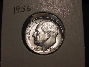 1956 ROOSEVELT GROSCHEN JUWEL BU SCHÖNE ORIGINALMÜNZE KOSTENLOSER VERSAND - Bild 1 von 2