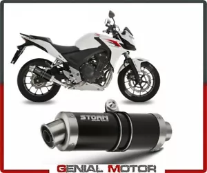 Scarico Storm by Mivv Gp Nero acciaio inox per Honda Cb 500 F / X 2013 > 2015 - Bild 1 von 4