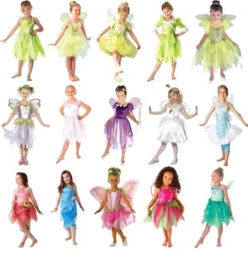 Kinder Mädchen FEEN Kostüm Buch Wochentag Disney Tinker Bell 3-10 Jahre  - Bild 1 von 9