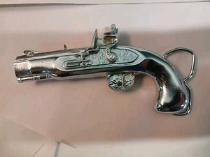Pistola Bergamota Flintlock vintage P-156 hebilla de cinturón (1979) cromada  - Imagen 1 de 11
