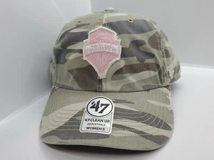 Seattle Sounders '47 Clean Up Women's Camouflage Strapback Hat Cap New - Picture 1 of 6