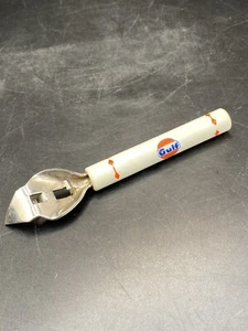 DE COLECCIÓN GULF SERVICE STATION GARFIELD NUEVA JERSEY ABREBOTELLAS LATAS DE ACEITE - Imagen 1 de 8