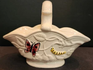 Spring Basket with Japanese Porcelain Markings 5" x 6.5" ~ Hand-painted - Picture 1 of 9