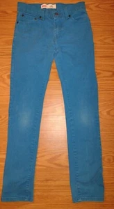 Levi's Girls 510 Jeans Turquoise Super Skinny Leg Denim Size 14 Reg 27 x 27 3/4 - Picture 1 of 8