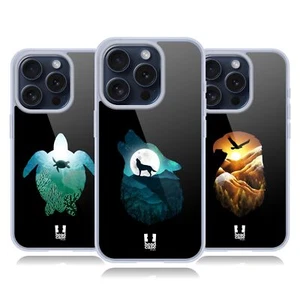 HEAD CASE ANIMAL DOUBLE EXPOSURE GEL CASE & WALLPAPER FOR APPLE iPHONE PHONES - Picture 1 of 10