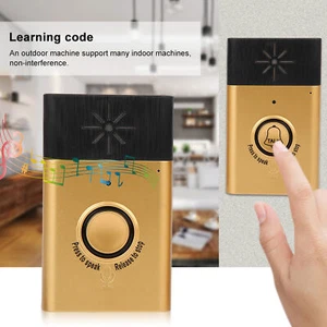 Wireless Intercom Doorbell Dual Voice Bell 2‑Way Talk Home Security WTD - Picture 1 of 18