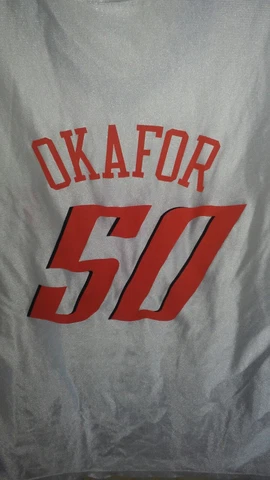 Emeka Okafor #50 Charlotte Bobcats White L Jersey NBA Elevation Cover