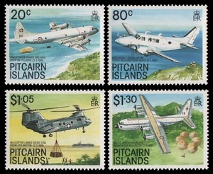 Pitcairn 1989 - Mi-Nr. 342-345 ** - MNH - Flugzeuge / Airplanes - Bild 1 von 1